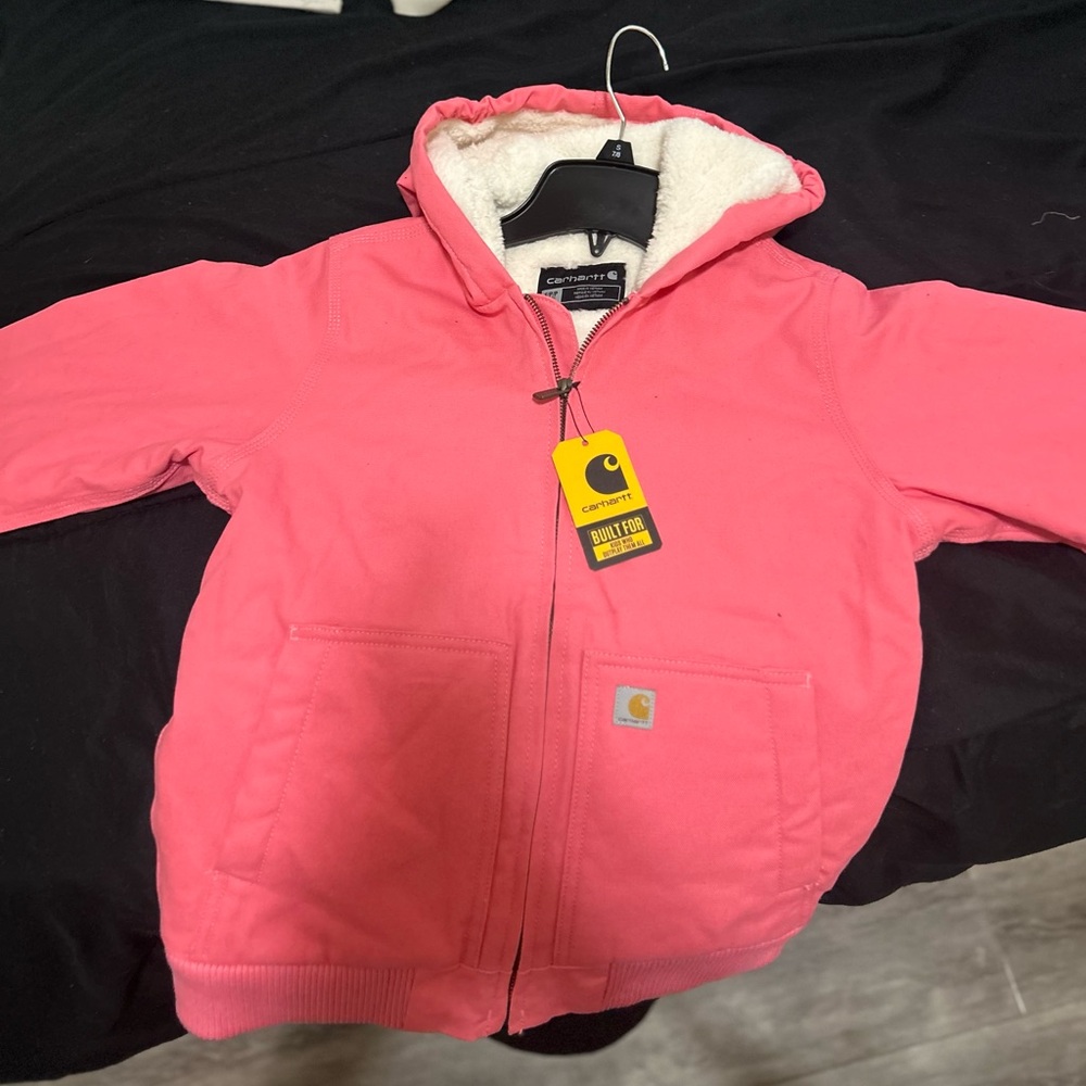 Carhartt Bright Pink Fleece-Lined Hoodie
